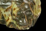 Septarian Nodule With Three Carved Skulls #127609-3